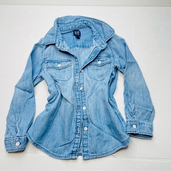 GAP Tencel Chambray Button Down Shirt - Picture 6 of 8